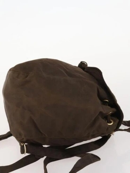 PRADA Backpack Nylon Brown Gold Auth bs33338 main image 14